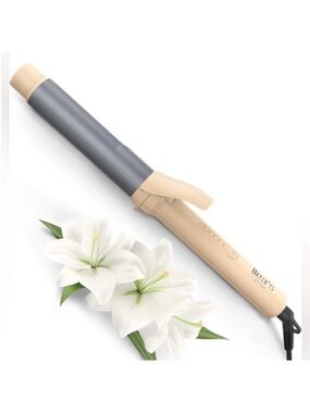 Ilea’s Style Peach Ceramic Large 1.25 Inch Barrel Curling Wand
